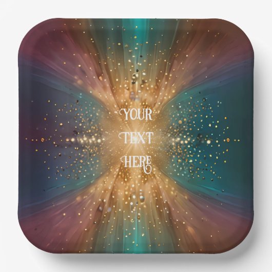 Onder de sterren: een feest van liefde papieren bordje (Voorkant)