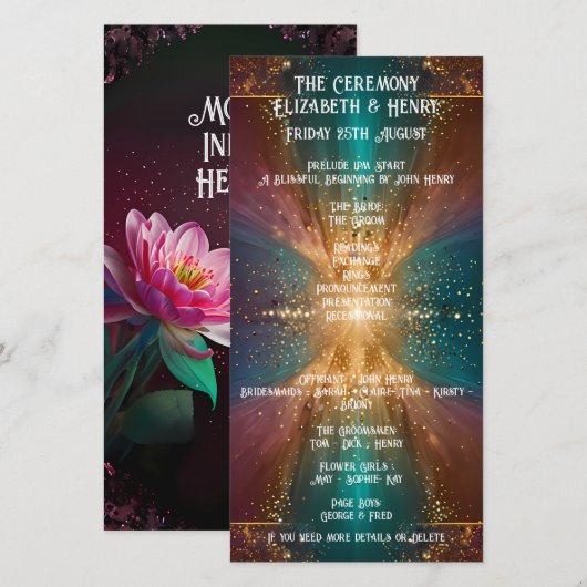 "Onder de sterren: een viering van de liefde" (Voorkant / Achterkant)