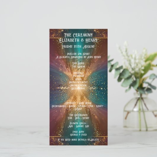 "Onder de sterren: een viering van de liefde" (Staand voorkant)