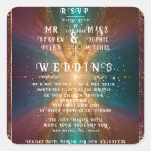 "Onder de sterren: een viering van de liefde" Vierkante Sticker (Voorkant)