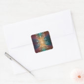 Onder de sterren: een viering van liefde vierkante sticker (Envelop)