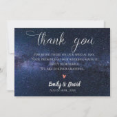 Onder de sterren Elegant Love & Bedankt Wedding (Achterkant)