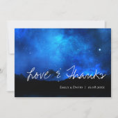 Onder de sterren Elegant Love & Bedankt Wedding Th (Voorkant)