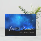 Onder de sterren Elegant Love & Bedankt Wedding Th (Staand voorkant)