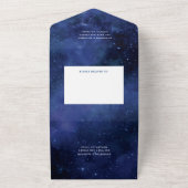 Onder de sterren Elegant Space Astronomy Wedding All In One Uitnodiging (Buitenkant)