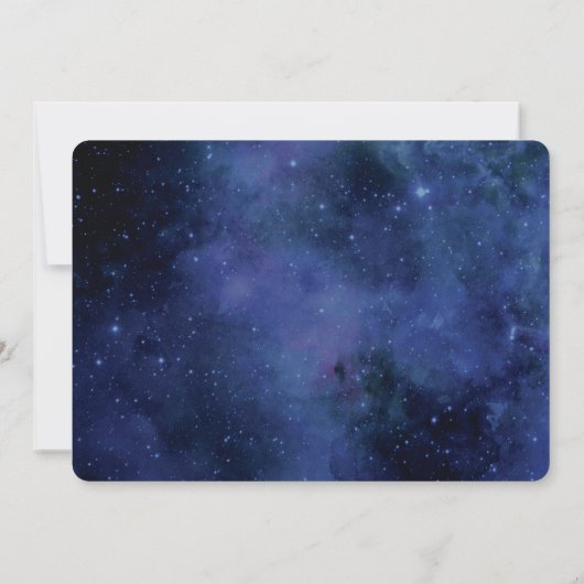 Onder de sterren Elegant Space Astronomy Wedding Kaart (Achterkant)