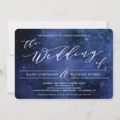 Onder de sterren Elegant Space Astronomy Wedding Kaart (Voorkant)