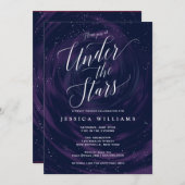 Onder de sterren Elegant Sweet 16 Celebration Kaart (Voorkant / Achterkant)