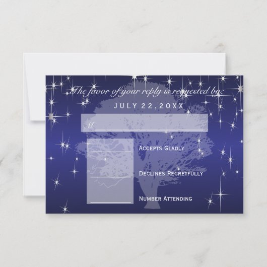 *Onder de sterren in metallic donkerblauw - RSVP (Voorkant)