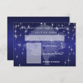 *Onder de sterren in metallic donkerblauw - RSVP (Voorkant / Achterkant)