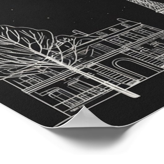 Onder de sterren in Parijs I Poster (Hoek)