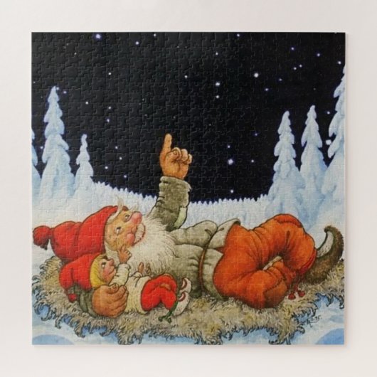 “Onder de sterren” Kabouters door Jenny Nystrom Legpuzzel (Horizontaal)