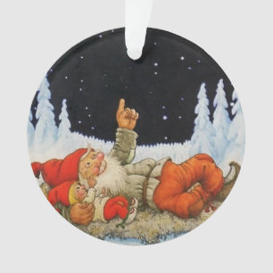 “Onder de sterren” Kabouters door Jenny Nystrom Ornament
