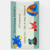 Onder de sterren kamperen spandoek (Verticaal)