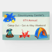 Onder de sterren kamperen spandoek (Horizontaal)