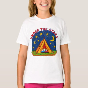 Onder de sterren kinderkamperen tekening t-shirt