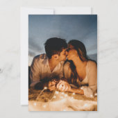 Onder de sterren maan avond bruiloft foto kaart (Achterkant)