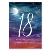 Onder de sterren nacht maan blauw sinaasappel kuns kaart (Achterkant)