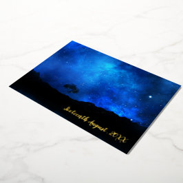 Onder de sterren Night Sky Wedding Save the Date Folie Uitnodiging