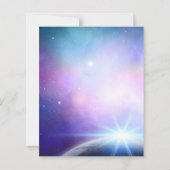 Onder de sterren Paarse Roze Typografie Bruiloft (Achterkant)