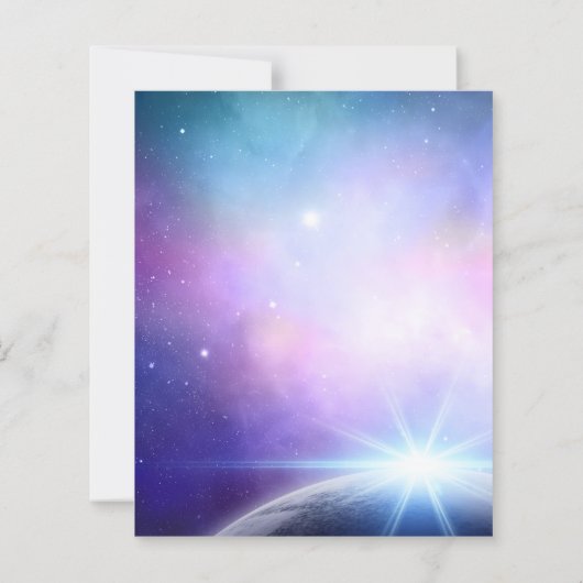 Onder de sterren Paarse Roze Typografie Bruiloft (Achterkant)