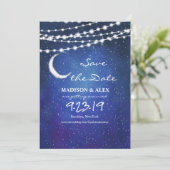 Onder de sterren Save the Date Invitation Kaart (Staand voorkant)