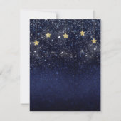 Onder de sterren Starry Night Goud Blauw Bedankt Kaart (Achterkant)