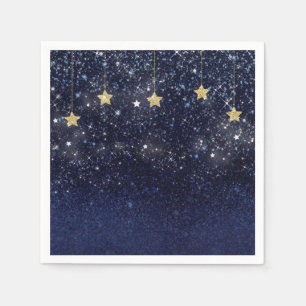 Onder de sterren Sterrennacht Goud Blauw Feestje Servetten