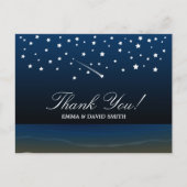 Onder de sterren strand bruiloft dank u kaarten (Voorkant)