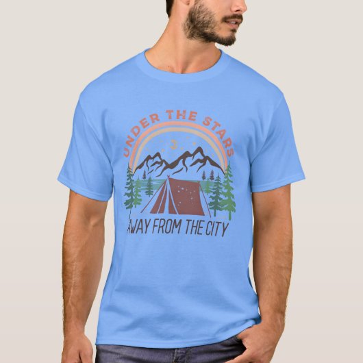 ONDER DE STERREN VER VAN DE STAD retro T-shirt (Voorkant)