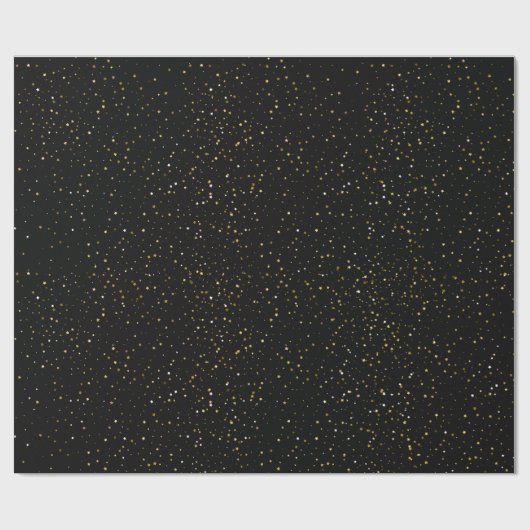 Onder de sterren | Zwart omlooppapier Cadeaupapier (Vlak)