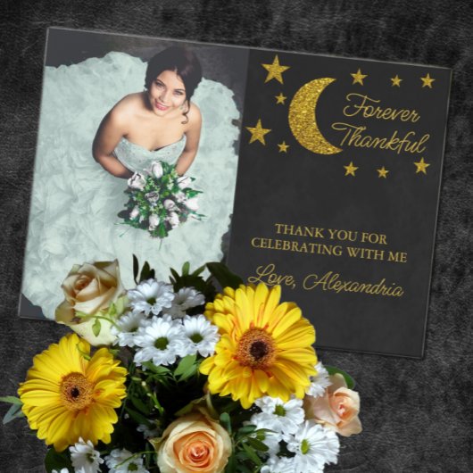 Onder de sterretdag bedankkaart