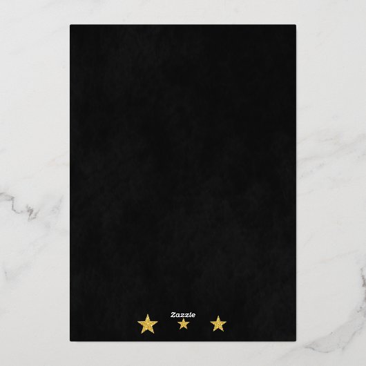 Onder de sterretdag folie uitnodiging (Achterkant)