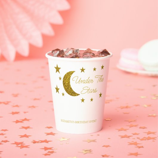 Onder de sterretdag papieren bekers (Insitu)