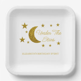 Onder de sterretdag papieren bordje