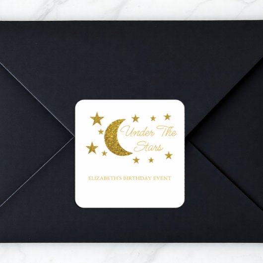 Onder de sterretdag vierkante sticker