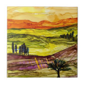 Onder de Toscaanse zon Tegeltje (Voorkant)