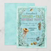 Onder de uitnodiging van de Birthday Partij van he (Voorkant / Achterkant)