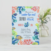 Onder de uitnodiging van de Birthday Party van het (Staand voorkant)