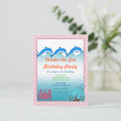 Onder de uitnodiging van de Zee Birthday Party (Staand voorkant)