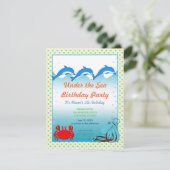 Onder de uitnodiging van de Zee Birthday Party (Staand voorkant)
