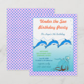 Onder de uitnodiging van de Zee Birthday Party (Voorkant / Achterkant)