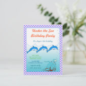 Onder de uitnodiging van de Zee Birthday Party (Staand voorkant)