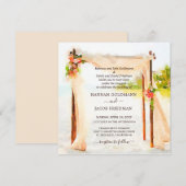 Onder de uitnodiging voor het huwelijk van Chuppah (Voorkant / Achterkant)