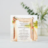 Onder de uitnodiging voor het huwelijk van Chuppah (Staand voorkant)