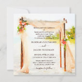 Onder de uitnodiging voor het huwelijk van Chuppah (Voorkant)