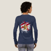Onder de vouwen van de banier Tri-Blend shirt (Achterkant)