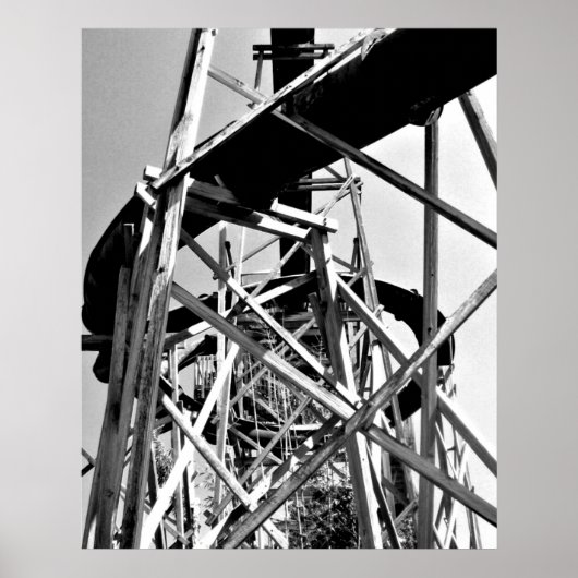 Onder de waterbuis: Slide // Zwart en wit Poster (Voorkant)