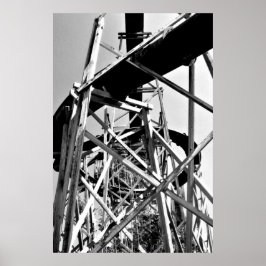 Onder de waterbuis: Slide // Zwart en wit Poster