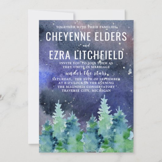 Onder de Waterverf 's nachts. Kaart (Voorkant)